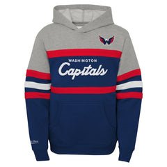 NHL Washington Capitals Mitchell & Ness Youth Head Coach Pullover Hoodie - Gray
