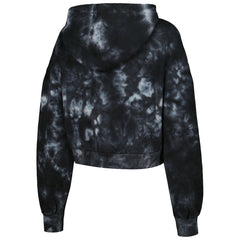 Chicago Bulls The Wild Collective Women's Tie-Dye Cropped Pullover Hoodie Black