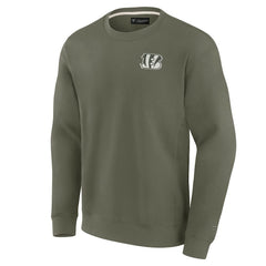 Cincinnati Bengals Unisex Elements Super Soft Pullover Sweatshirt Olive