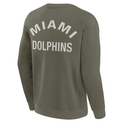 Miami Dolphins Unisex Elements Super Soft Pullover Sweatshirt Olive