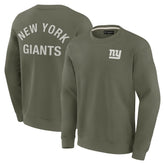 New York Giants Unisex Elements Super Soft Pullover Sweatshirt Olive