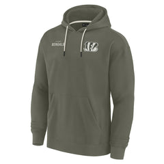 Cincinnati Bengals Unisex Elements Super Soft Fleece Pullover Hoodie Olive