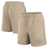 Kansas City Chiefs Unisex Elements Super Soft Fleece Shorts Khaki