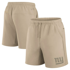 New York Giants Unisex Elements Super Soft Fleece Shorts Khaki