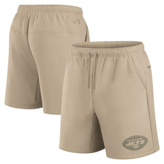 New York Jets Unisex Elements Super Soft Fleece Shorts Khaki