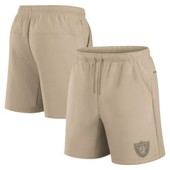 Las Vegas Raiders Unisex Elements Super Soft Fleece Shorts Khaki