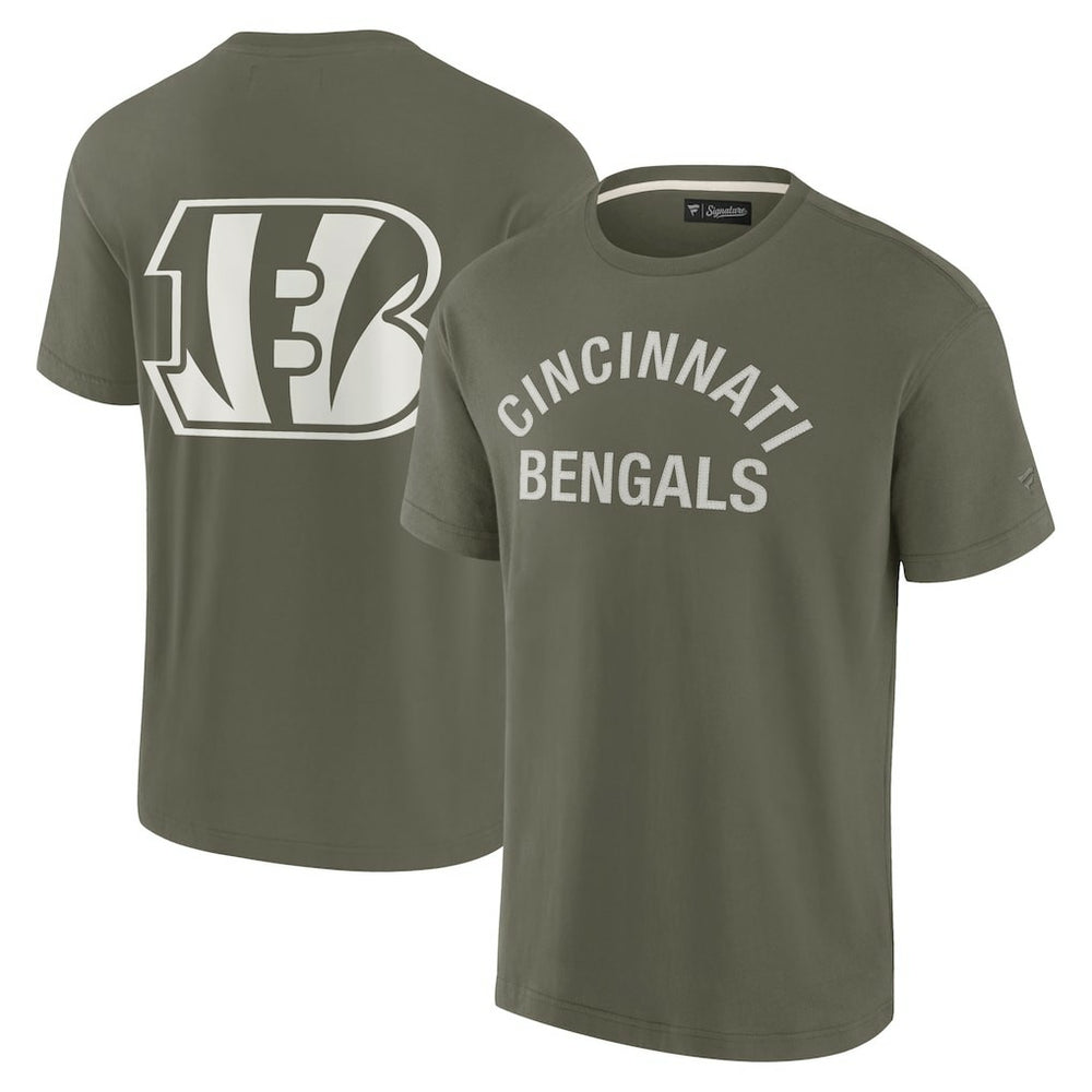 Cincinnati Bengals Unisex Elements Super Soft Short Sleeve T-Shirt Olive