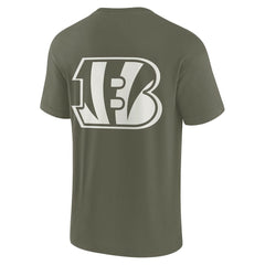 Cincinnati Bengals Unisex Elements Super Soft Short Sleeve T-Shirt Olive