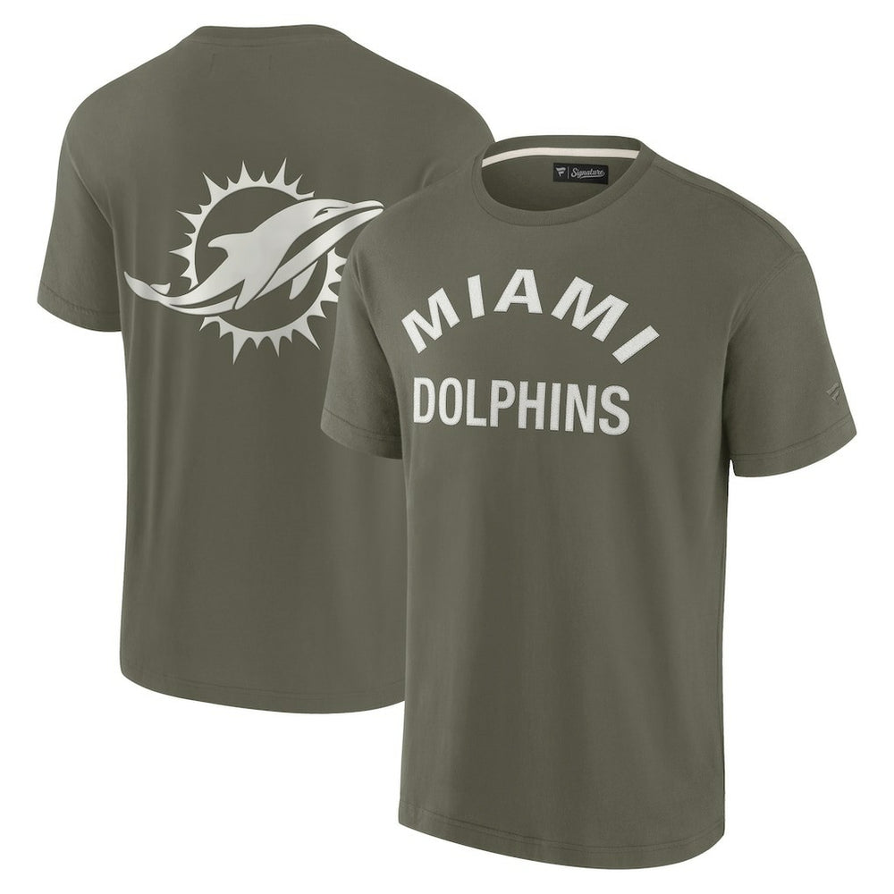 Miami Dolphins Unisex Elements Super Soft Short Sleeve T-Shirt Olive