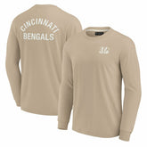 Cincinnati Bengals Unisex Elements Super Soft Long Sleeve T-Shirt Khaki