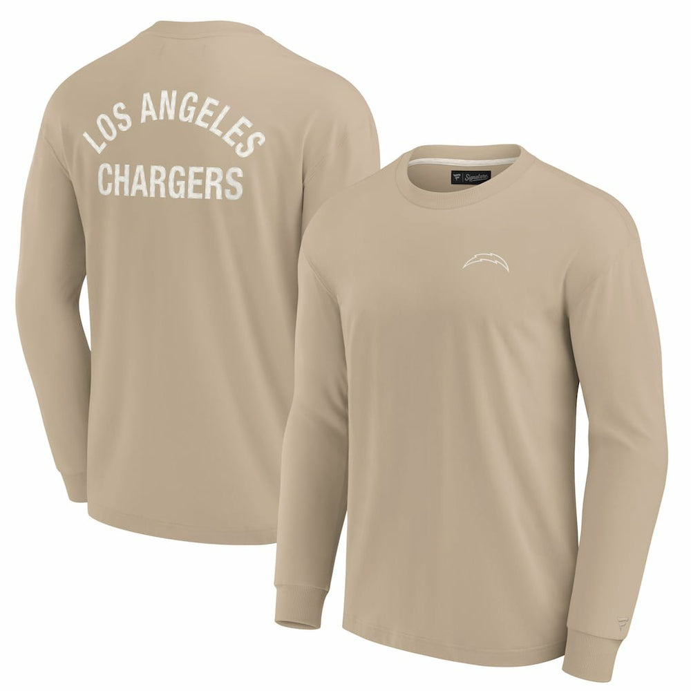 Los Angeles Chargers Unisex Elements Super Soft Long Sleeve T-Shirt Khaki