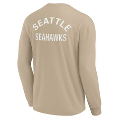 Seattle Seahawks Unisex Elements Super Soft Long Sleeve T-Shirt Khaki