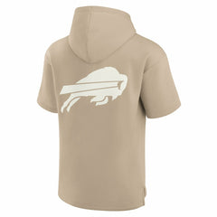 Buffalo Bills Unisex Elements Super Soft Fleece Short Sleeve Pullover Hoodie Khaki
