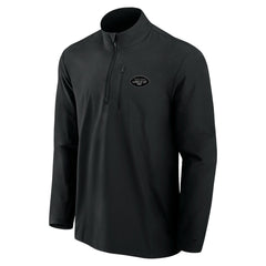New York Jets Front Office Micro Tonal Quarter-Zip Pullover Black
