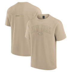 New York Jets Unisex Elements Heavyweight Tri-Blend T-Shirt Khaki
