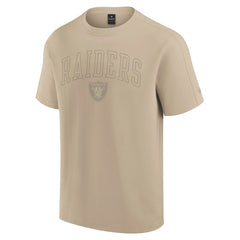 Las Vegas Raiders Unisex Elements Heavyweight Tri-Blend T-Shirt Khaki