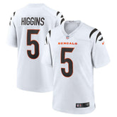 NFL Tee Higgins Cincinnati Bengals Game Jersey - White