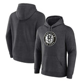 Brooklyn Nets Primary Logo Pullover Hoodie Heather Charcoal