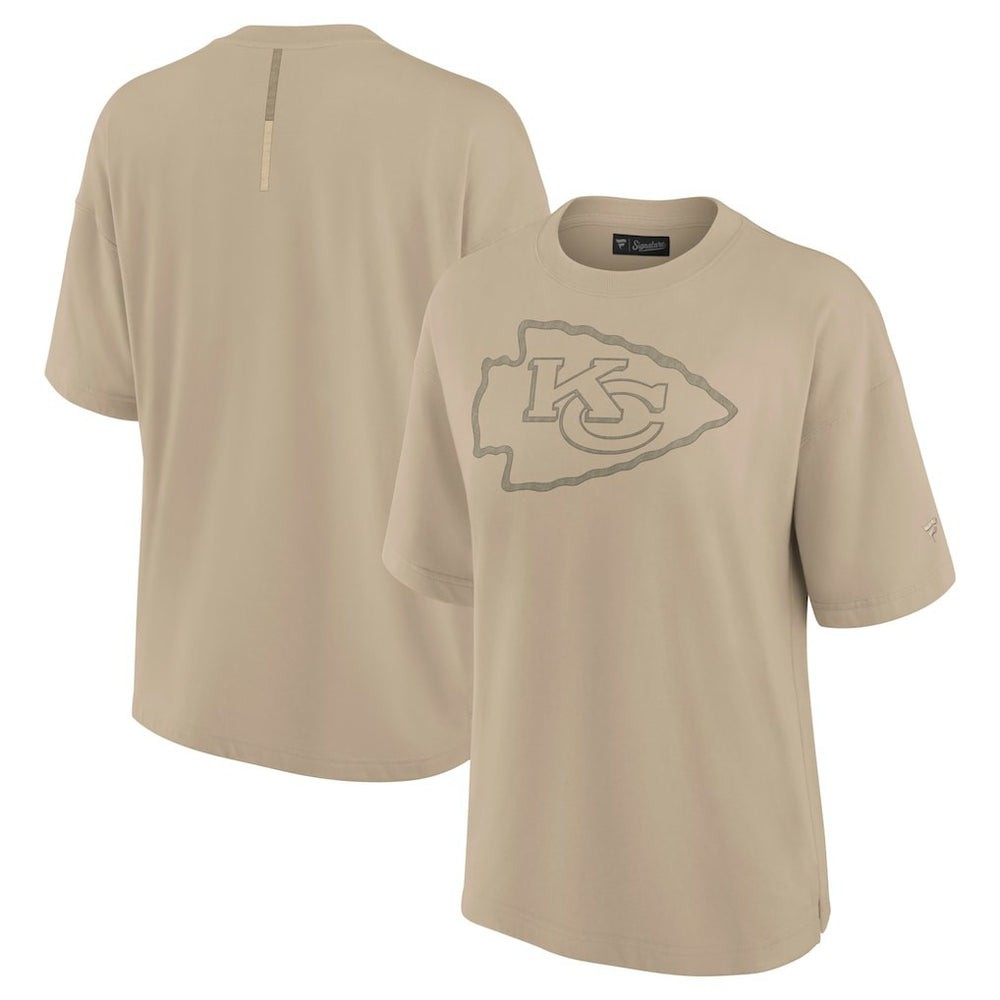Kansas City Chiefs Women's Oversized Elements T-Shirt Khaki