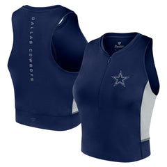 Dallas Cowboys Women's Studio Fitted Gym Tank Top Navy