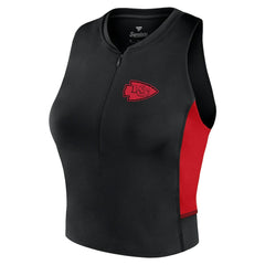 Kansas City Chiefs Women's Studio Fitted Gym Tank Top Black