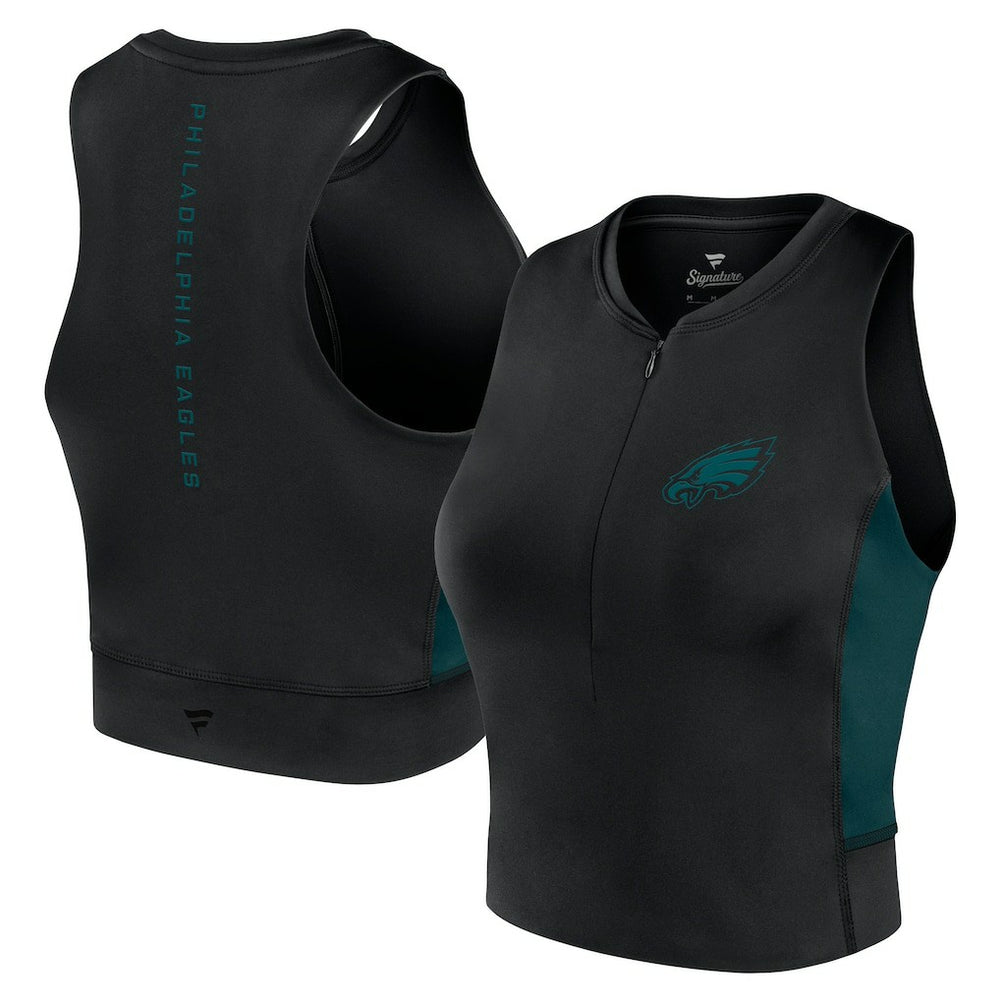 Philadelphia Eagles Women's Studio Fitted Gym Tank Top Black