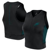 Philadelphia Eagles Women's Studio Fitted Gym Tank Top Black