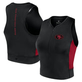San Francisco 49ers Women's Studio Fitted Gym Tank Top Black