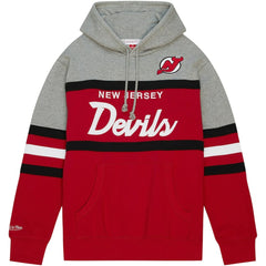 NHL New Jersey Devils Head Coach Pullover Hoodie - Red/Gray