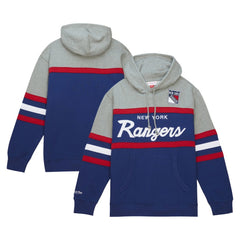 NHL New York Rangers Head Coach Pullover Hoodie - Blue/Gray