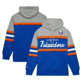NHL New York Islanders Head Coach Pullover Hoodie - Royal/Gray