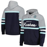 NHL Seattle Kraken Head Coach Pullover Hoodie - Deep Sea Blue/Gray