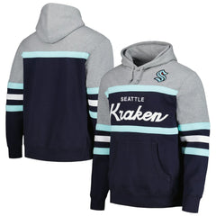 NHL Seattle Kraken Head Coach Pullover Hoodie - Deep Sea Blue/Gray