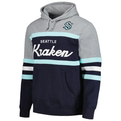 NHL Seattle Kraken Head Coach Pullover Hoodie - Deep Sea Blue/Gray