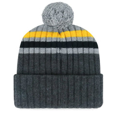 Pittsburgh Pirates '47 Stack Cuffed Knit Hat with Pom - Gray Hats