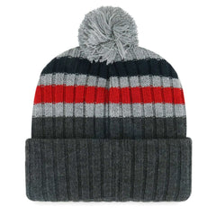 Washington Nationals '47 Stack Cuffed Knit Hat with Pom - Gray Hats