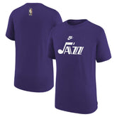 Utah Jazz NBA Youth 2023/24 Classic Edition Authentic Pregame Shooting T-Shirt Purple