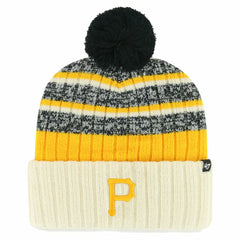 Pittsburgh Pirates '47 Tavern Cuffed Knit Hat with Pom - Natural Hats