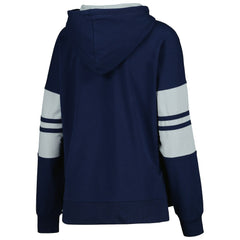 Dallas Cowboys Starter Women's Bump And Run Long Sleeve Hoodie T-Shirt Navy