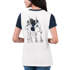 Dallas Cowboys G-III 4Her by Carl Banks Women's Fashion Illustration T-Shirt White/Navy