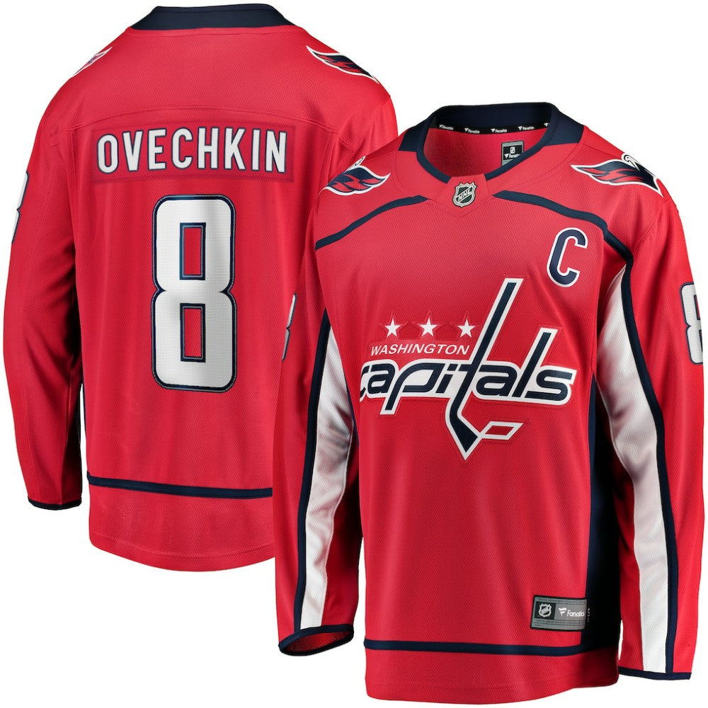 NHL Alexander Ovechkin Washington Capitals Fanatics Captain Patch Home Breakaway Jersey - Red