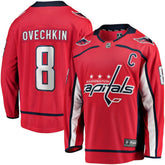 NHL Alexander Ovechkin Washington Capitals Fanatics Captain Patch Home Breakaway Jersey - Red