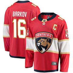 NHL Aleksander Barkov Florida Panthers Fanatics Captain Patch Home Breakaway Jersey - Red