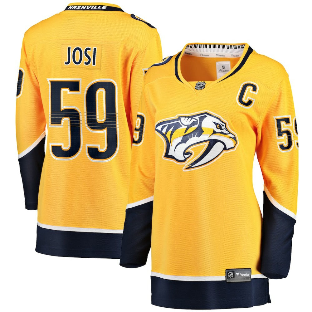 NHL Roman Josi Nashville Predators Fanatics Women's Home Breakaway Player Jersey - Gold