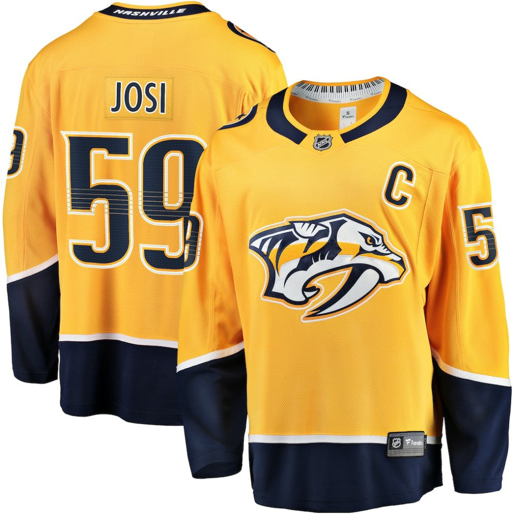 NHL Roman Josi Nashville Predators Fanatics Home Breakaway Jersey - Gold