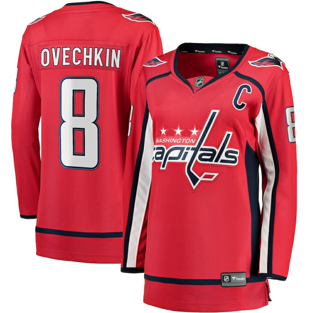 NHL Alexander Ovechkin Washington Capitals Fanatics Women's Captain Patch Home Breakaway Player Jersey - Red