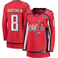 NHL Alexander Ovechkin Washington Capitals Fanatics Women's Captain Patch Home Breakaway Player Jersey - Red