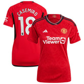 Casemiro Manchester United Women's 2023/24 Home Replica Player Jersey Red
