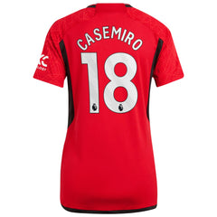 Casemiro Manchester United Women's 2023/24 Home Replica Player Jersey Red