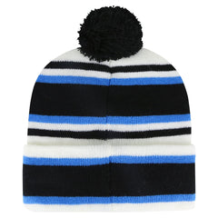 Miami Marlins '47 Youth Stripling Cuffed Knit Hat with Pom - White/Black Hats